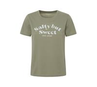 Pepe Jeans T-shirt 'Effie' gris clair / vert, Taille S