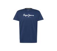 Pepe Jeans London Eggo N T-shirt à coupe régulière pour homme, 100 % coton, col rond, manches courtes avec logo poitrine, marine