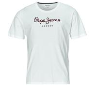 Pepe Jeans Eggo T-shirt pour Regular Fit Manches Courtes Blanche