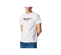 Pepe Jeans Eggo T-shirt pour Regular Fit Manches Courtes Blanche