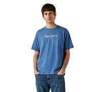 Pepe Jeans T-Shirt Eggo N pour Homme, Bleu (Bleu Marine délavé), S