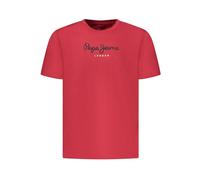 Pepe Jeans - T-Shirt en coton - Homme - Tops - Rouge - Taille: M