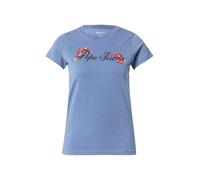 Pepe Jeans W Floral I T-Shirt, Bleu (Bleu mer), L Femme