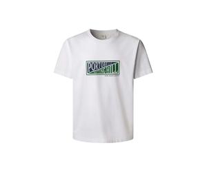 Pepe Jeans T-Shirt 'GEORGE' marine / vert / blanc, Taille M