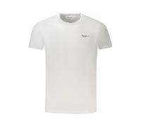 Pepe Jeans - T-shirt Homme en Coton Blanc avec Col Rond - Homme - Tops - Blanc - Taille: S