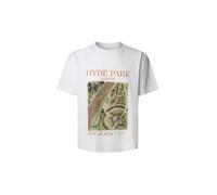 Pepe Jeans T-Shirt 'Hyde Park' beige / olive / noir / blanc, Taille XS