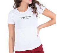 Pepe Jeans T-shirt New Virginia pour femme Slim Fit manches courtes Blanche