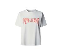 Pepe Jeans T-shirt 'Maca' orange / blanc, Taille XS