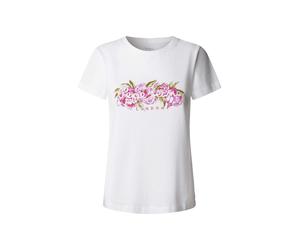 Pepe Jeans T-shirt 'MAHINA' olive / rose / blanc, Taille XS