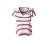 Pepe Jeans T-shirt 'Megan' rouge foncé / argent / blanc, Taille M