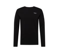 Pepe Jeans T-shirt Original Basic pour homme Slim Fit Manches Longues Noir