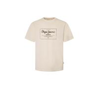 Pepe Jeans T-Shirt 'SIMON' noir / blanc cassé, Taille S
