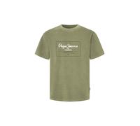Pepe Jeans T-Shirt 'SIMON' vert / blanc, Taille XS