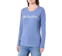 Pepe Jeans W Basic Stretch Logo L/S T-Shirt, Bleu (Bleu mer), XS Femme