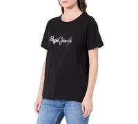 Pepe Jeans W Bright Logo T-Shirt, Noir (Noir), XL Femme