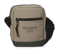 Pepe Jeans Waltford Petit sac à bandoulière beige 15 x 19,5 x 6 cm Polyester avec détails en cuir synthétique by Joumma Bags