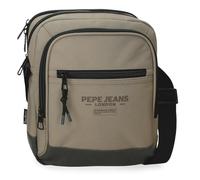 Pepe Jeans Waltford Sac à bandoulière porte-tablette Deux compartiments Beige 22 x 27 x 10 cm Polyester avec détails en cuir synthétique by Joumma Bags