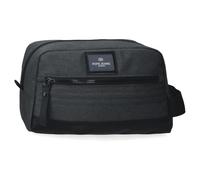 Pepe Jeans Whitton Trousse de toilette adaptable noire 25 x 15 x 12 cm Cuir synthétique et polyester by Joumma Bags
