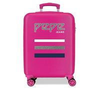 Pepe Jeans World Valise Trolley Cabine Rose 38x55x20 cms Rigide ABS Serrure à combinaison 34L 2,6Kgs 4 roues doubles Bagage à main