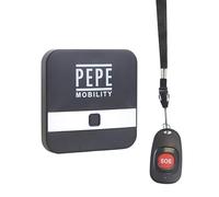 PEPE Mobility Alarme Personne Âgée, Bracelet Bouton SOS, Sonnette sans Fil | Récepteur à Brancher, 52 Mélodies, 4 Niveaux de Volume Jusqu'à 95 DB, Pile CR2032 Incluse, Sans Wifi