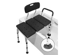Pepe Mobility - Banc Baignoire Adulte avec Accoudoir Rembourré, Siège Réglable Hauteur, Transfert Antidérapant, Personnes Âgées