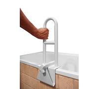 PEPE - Barre d'Appui Baignoire Senior (Baignoires à Bord Lisse ?8 Cm), Poignée Sécurité Blanche, Sans Percage, Salle de Bain