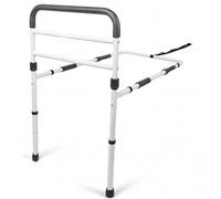 Pepe Mobility Barrière de Lit Adulte Réglable (Hauteur 26-41 cm), Protection Anti-Chute avec Pieds, Aide au Redressement Personnes Âgées, Blanc