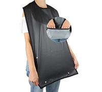 PEPE Mobility Bavoir Adulte (x2 Unités), Grand, Imperméable et Lavable, Bavette Noir pour Personnes Âgées et Handicapés - Fabriqué en Europe