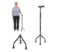 PEPE Mobility Canne Tripode de Marche Réglable, 3 Pieds, Antidérapante