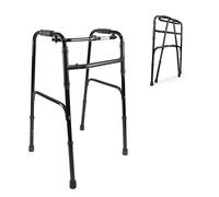 PEPE Mobility - Déambulateur Pliable Léger Sans Roues (Couleur Noire), Cadre de Marche, Personnes Âgées, Fixe, Intérieur, Étroit