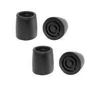PEPE Mobility Embouts 25 mm, Déambulateur, Canne de Marche, Noirs (4 pcs)