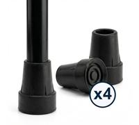 PEPE Mobility Embouts pour Béquille et Canne de Marche en Caoutchouc Antidérapant (x4, Tubes 21 à 22 mm), Embouts Médicaux de Remplacement