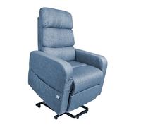PEPE Mobility Fauteuil Relax Électrique (Tissu en Lin), Releveur Inclinable avec Télécommande, Confort Senior Personnes Âgées, Bleu
