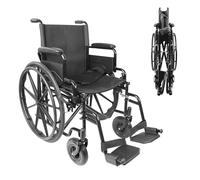 PEPE Mobility Fauteuil Roulant Autopropulsé (Pliable Léger Adulte), Chaise Roulante Handicapé et Personne Âgée, Cadre en Acier Robuste