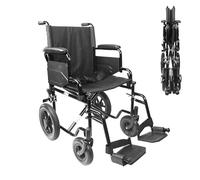 PEPE Mobility Fauteuil Roulant de Transport Pliant Léger, Acier, Transfert