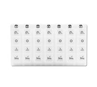 PEPE Mobility Pilulier Semainier Hebdomadaire, 7 Jours avec 4 Compartiments/Jour (Matin Midi Soir Nuit), Organisateur Médicament Grand Format Voyage