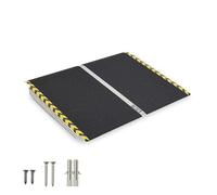 PEPE Mobility Rampe Fauteuil Roulant (Hauteur 8-15 cm), Rampe de Seuil PMR d’Accès, Antidérapante, Portable et Légère en Aluminium, Supporte 270 kg