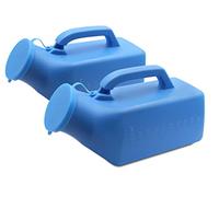 PEPE Mobility Urinoir Homme (x2 Unités), Urinal Portable avec Couvercle, Pistolet d’Urgence Nuit, Bouteille Plastique Réutilisable Bleu