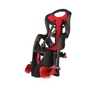 Pepe - Siège arrière pour vélo - pour Les Enfants jusqu'à 22 kg, de 3 à 8 Ans - Fixation au Porte-Bagages - Noir et Rouge