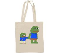 Pepe The Dad Funny Ice Cream Meme Sac fourre-tout en coton naturel Blanc