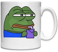 Pepe The Frog Drinking Juice Tasse en céramique Blanche Blanc One Size