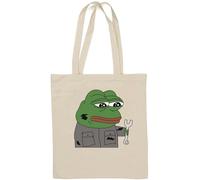 Pepe the mechanic dirty car repair meme art Sac fourre-tout en coton naturel Blanc