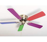 Pepeo Ventilateur de plafond extra plat Kisa Multicolor Brass Antique