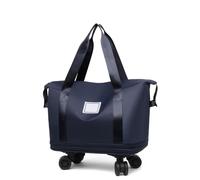Pepepo Travel Bag with Wheels, 2025 New Large Capacity Travel Bag - Universal Wheel Removable, Large Capacity Wide-Open Cosmetic, Expandable Foldable, Rolling with Wheels (Blue)