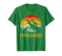 Peperesaurus T Rex Dinosaure Pepere Saurus Famille Fête des Pères T-Shirt, Homme, Vert Kelly, XXL