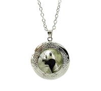PEPIFY Nouveaux bijoux mode mignon panda rond pendentif colliers chandails bijoux enfants filles cadeau gros