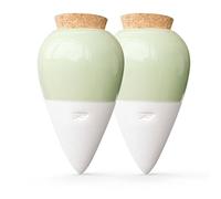 Pepin | 2X Ollas Terre Cuite à Planter | Arrosage Automatique et Ecologique pour Plante d'Intérieur et d'Extérieur | Système d'Irrigation Naturel | Autonomie d'Environ 1 Semaine | OYA Vert - 25cl