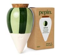 Pepin | Olla Terre Cuite à Planter | Arrosage Automatique et Ecologique pour Plante d'Intérieur et d'Extérieur | Système d'Irrigation Naturel | Autonomie d'Environ 1 Semaine | Oya vert et vert - 25cl