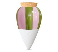 Pepin | Olla Terre Cuite à Planter | Arrosage Automatique et Ecologique pour Plante d'Intérieur et d'Extérieur | Irrigation Naturelle | Autonomie d'Environ 1 Semaine | OYA Rayé Vert et Lilas 25cl