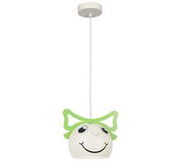 Pépinière Lumière Vert Blanc Ø 16,5 CM Verre Métal E27 Réglable Lampe Suspendue